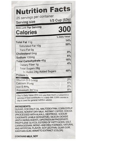 Capora White Chocolate Frappe Mix 3.5 lb.