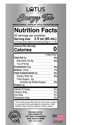 Lotus Plant Energy Unsweetened Tea 5:1 Concentrate 64 fl. oz.