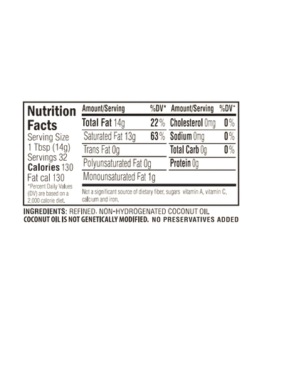 Golden Barrel 32 oz. Coconut Oil - 12/Case