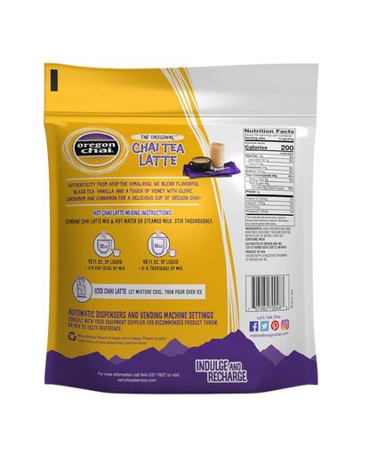 Oregon Chai Original Chai Tea Latte Dry Mix 3 lb.