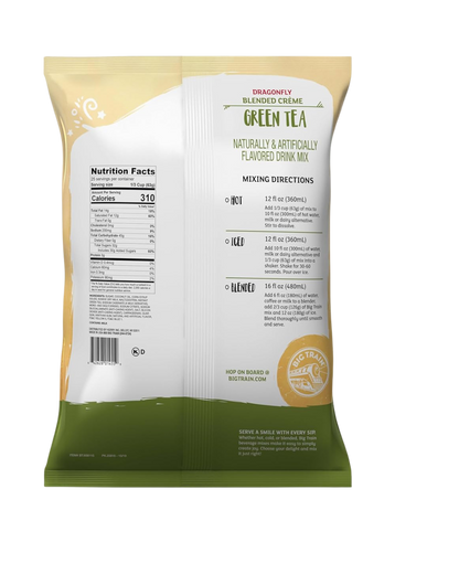Big Train 3.5 lb. Dragonfly Green Tea Blended Creme Frappe Mix