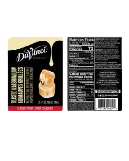 DaVinci Gourmet Classic Toasted Marshmallow Flavoring Syrup 750 mL
