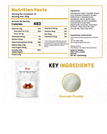 Fanale Avocado Powder Mix 2.2 lb.