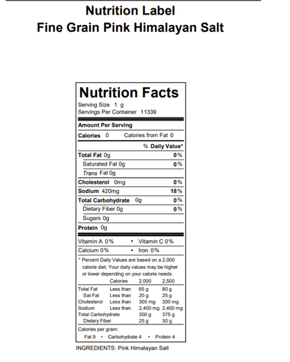 Regal Fine Grain Pink Himalayan Salt(various sizes)