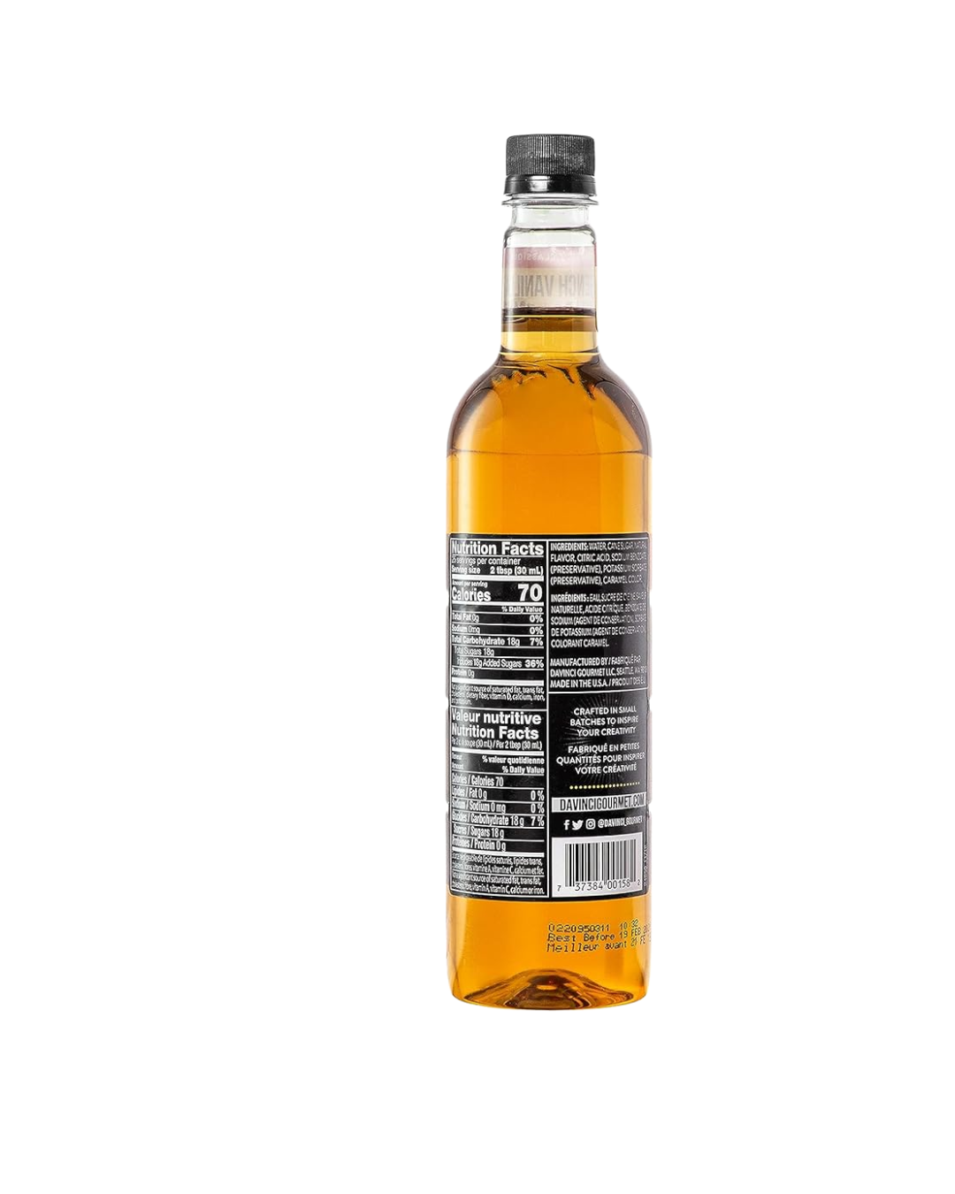 DaVinci Gourmet Classic French Vanilla Flavoring Syrup 750 mL