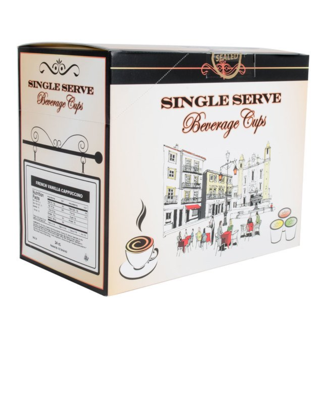 Caffe de Aroma Single Serve Cups – 4/Case (Various Sizes)