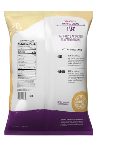 Big Train 3.5 lb. Dragonfly Taro Blended Creme Frappe Mix