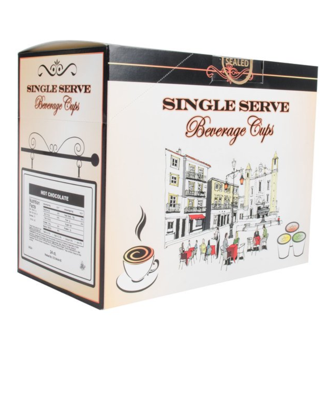 Caffe de Aroma Single Serve Cups – 4/Case (Various Sizes)