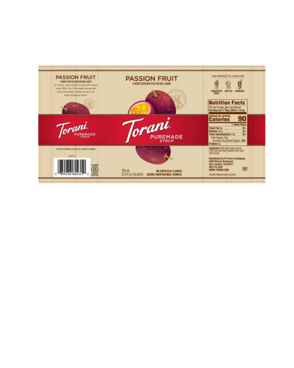 Torani Puremade Passion Fruit Flavoring Syrup 750 mL