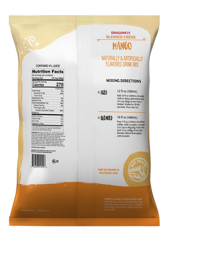 Big Train 3.5 lb. Dragonfly Mango Blended Creme Frappe Mix