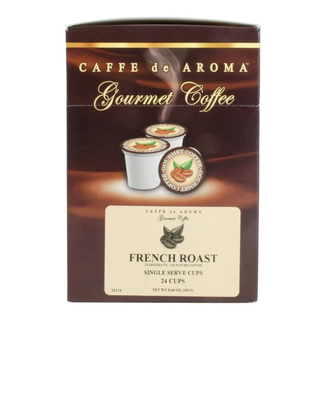 Caffe de Aroma Single Serve Cups – 4/Case (Various Sizes)