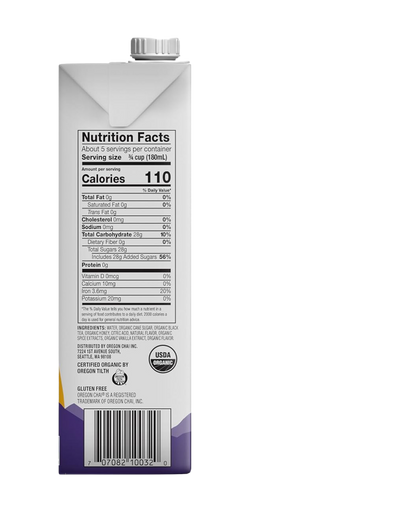 Oregon Chai Organic Original Chai Tea Latte 1:1 Concentrate 32 fl. oz.