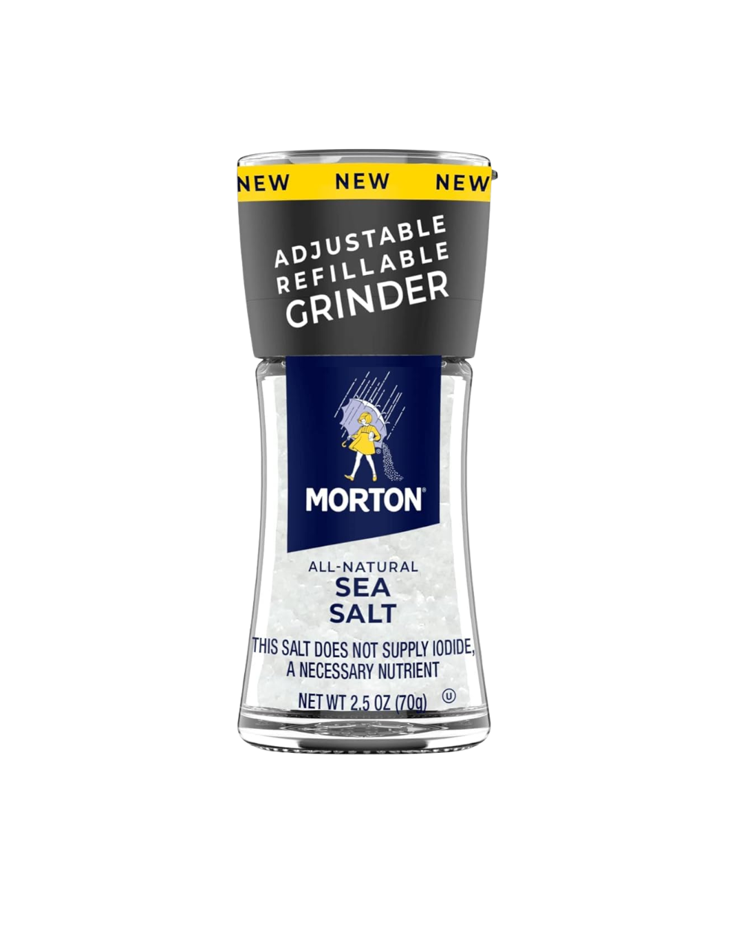 Morton Sea Salt Grinder 2.5 oz. - 6/Case