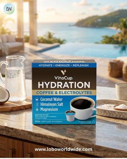 VitaCup, Hydration Coffee & Electrolytes, Medium Roast, 18 Pods, 0.16 oz (4.5 g) Each