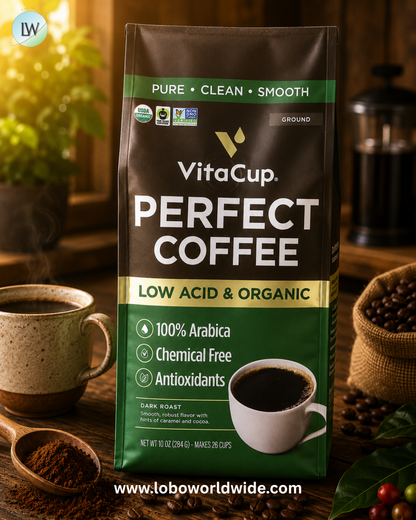 VitaCup, Perfect Coffee, Ground, Dark Roast, 10 oz (284 g)