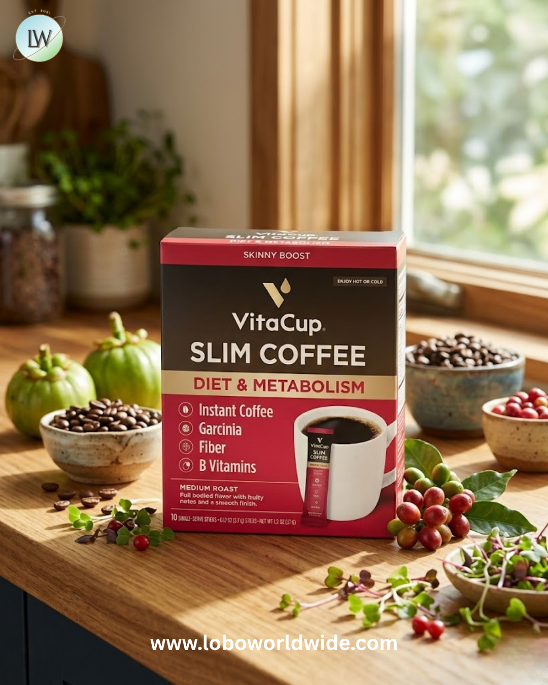 VitaCup, Slim Instant Coffee, Medium Roast, 0.13 oz (3.7 g) Each