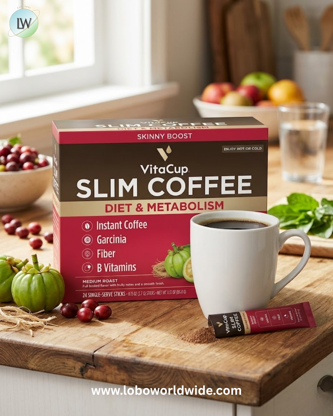 VitaCup, Slim Instant Coffee, Medium Roast, 0.13 oz (3.7 g) Each
