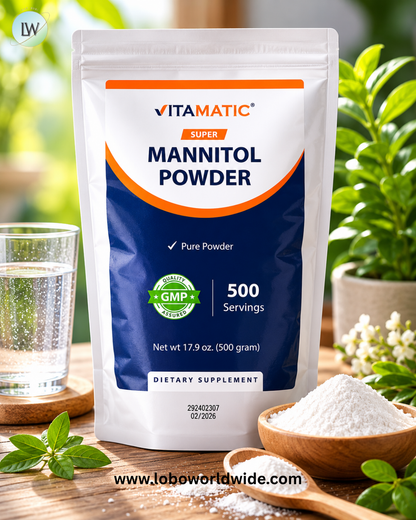 Vitamatic, Super Mannitol Powder, 17.9 oz (500 g)
