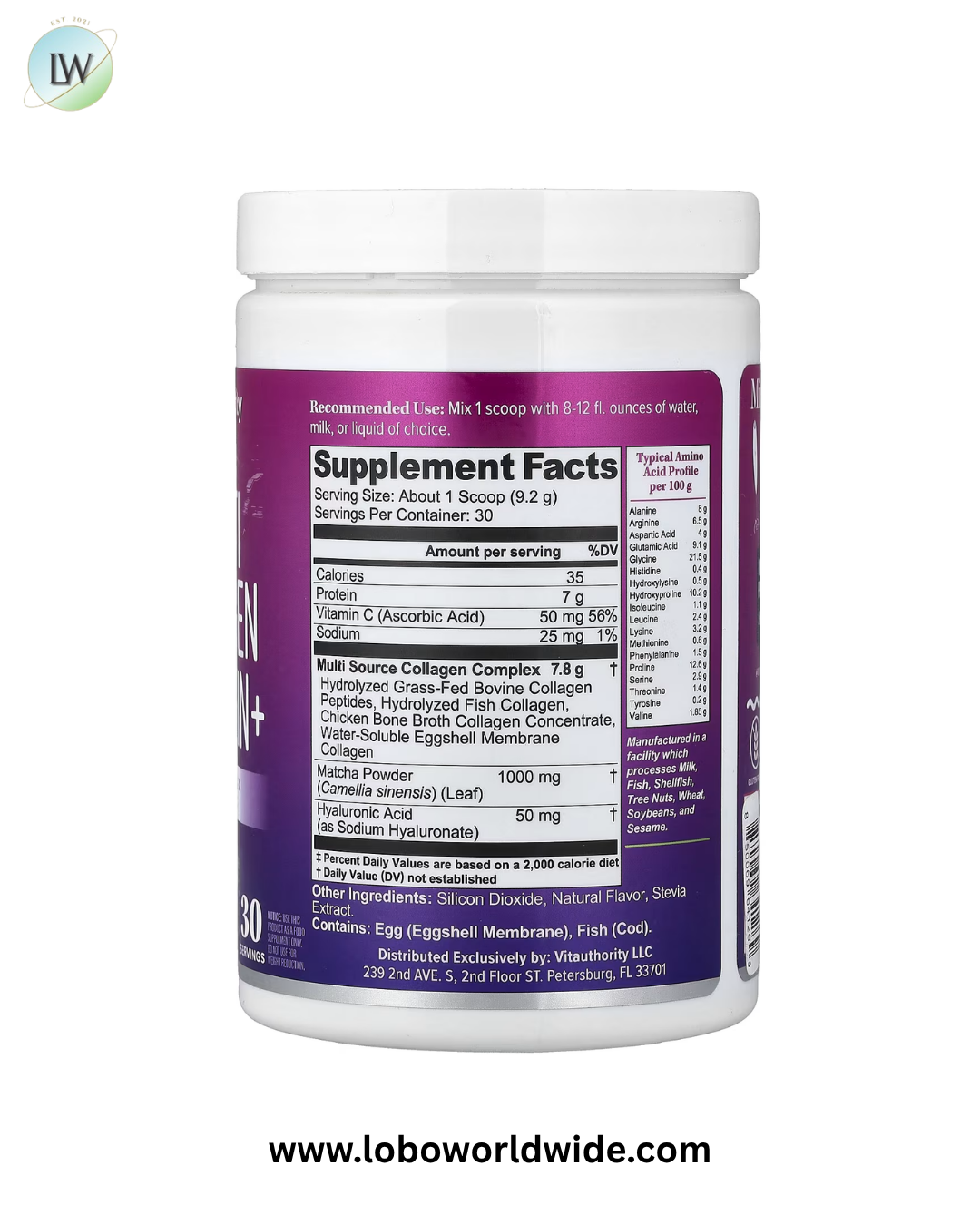 Vitauthority, Multi Collagen Protein+