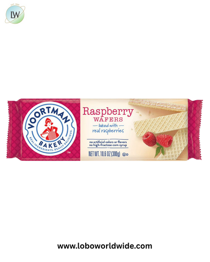 Voortman Raspberry Wafers 10.6oz (Pack of 3)