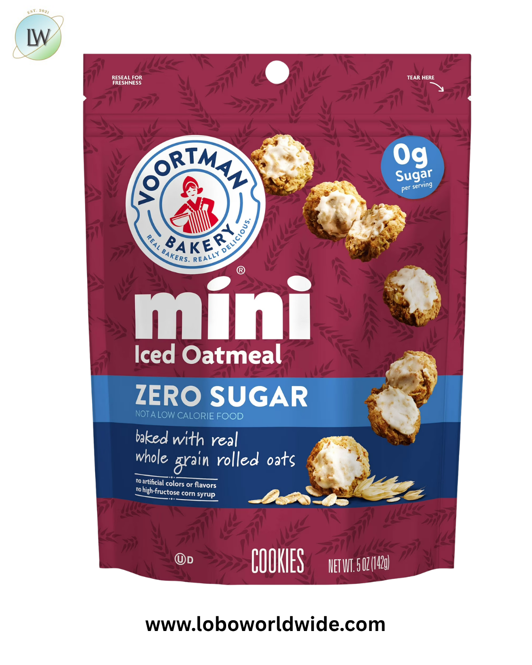 Voortman Sugar Free Iced Oatmeal Mini Cookies