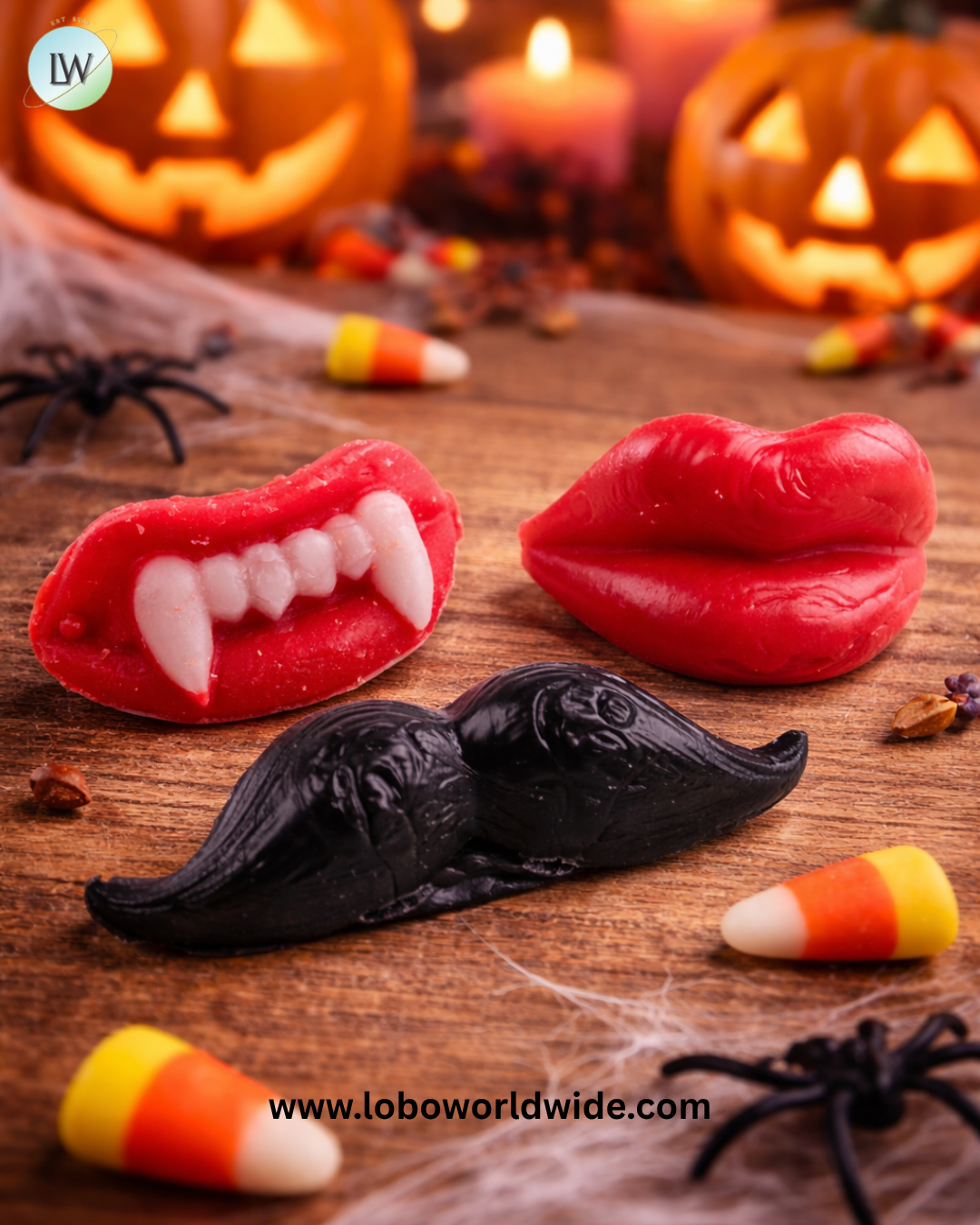 Wack-O Wax Assortment of Lips, Fangs and Mustache 24 Pack