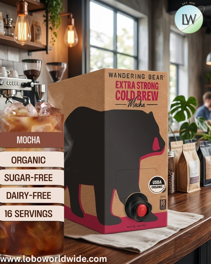 Wandering Bear Bag in Box Organic Mocha Cold Brew Coffee 96 fl. oz.