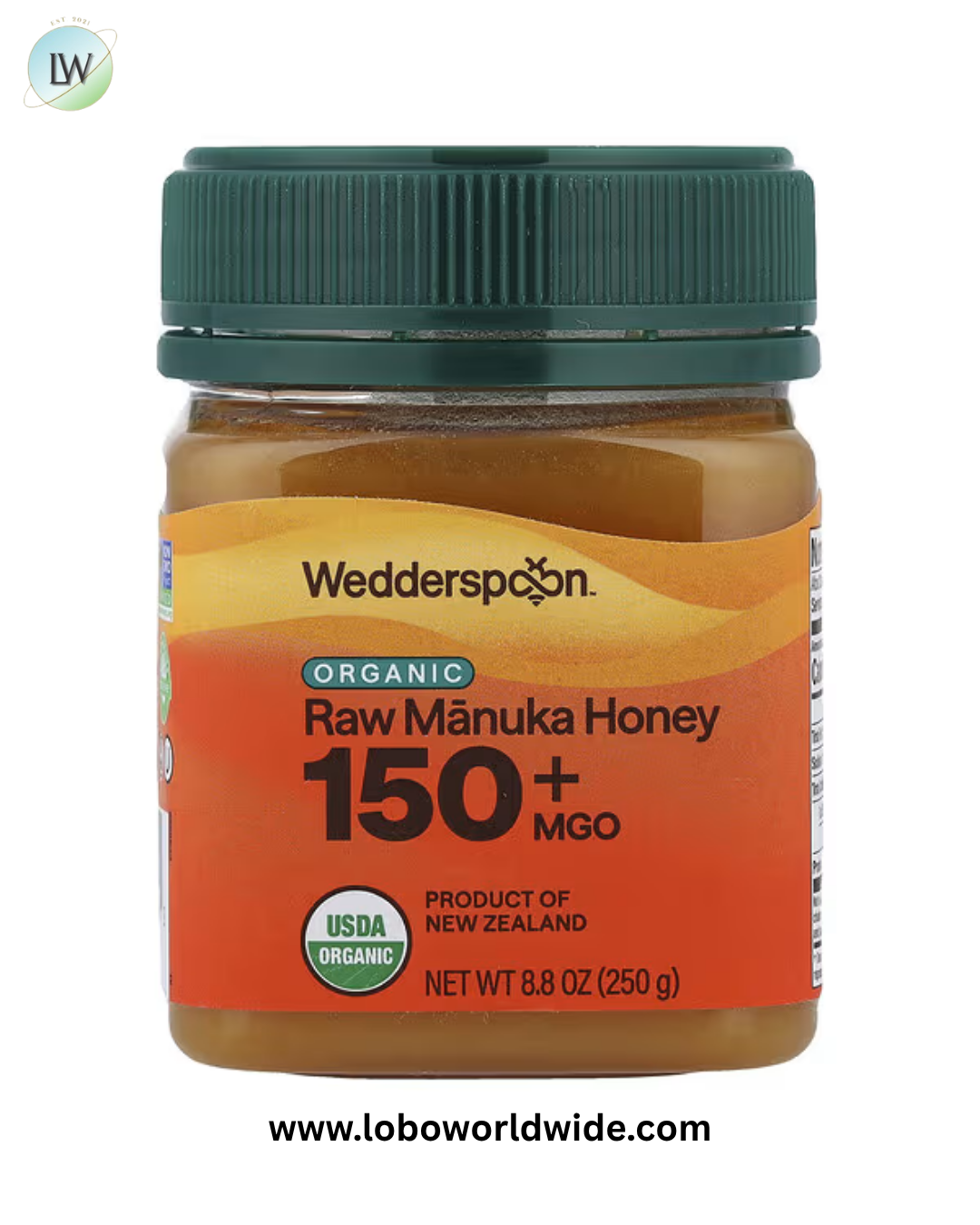 Wedderspoon, Organic Raw Manuka Honey, 150+ MGO, 8.8 oz (250 g)