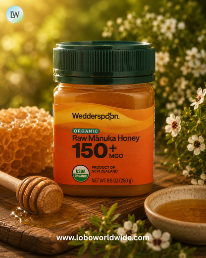 Wedderspoon, Organic Raw Manuka Honey, 150+ MGO, 8.8 oz (250 g)