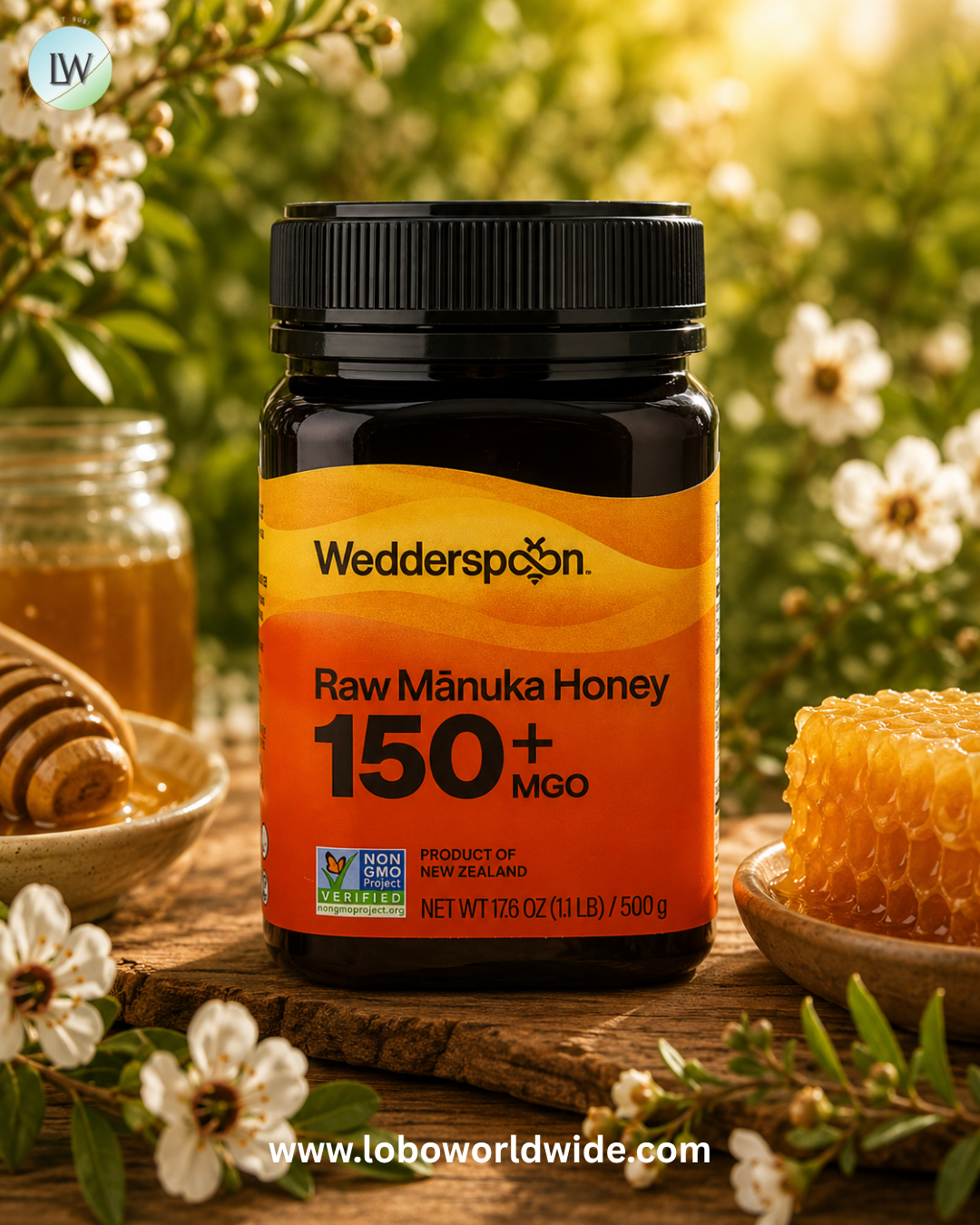 Wedderspoon, Raw Manuka Honey, 150+ MGO
