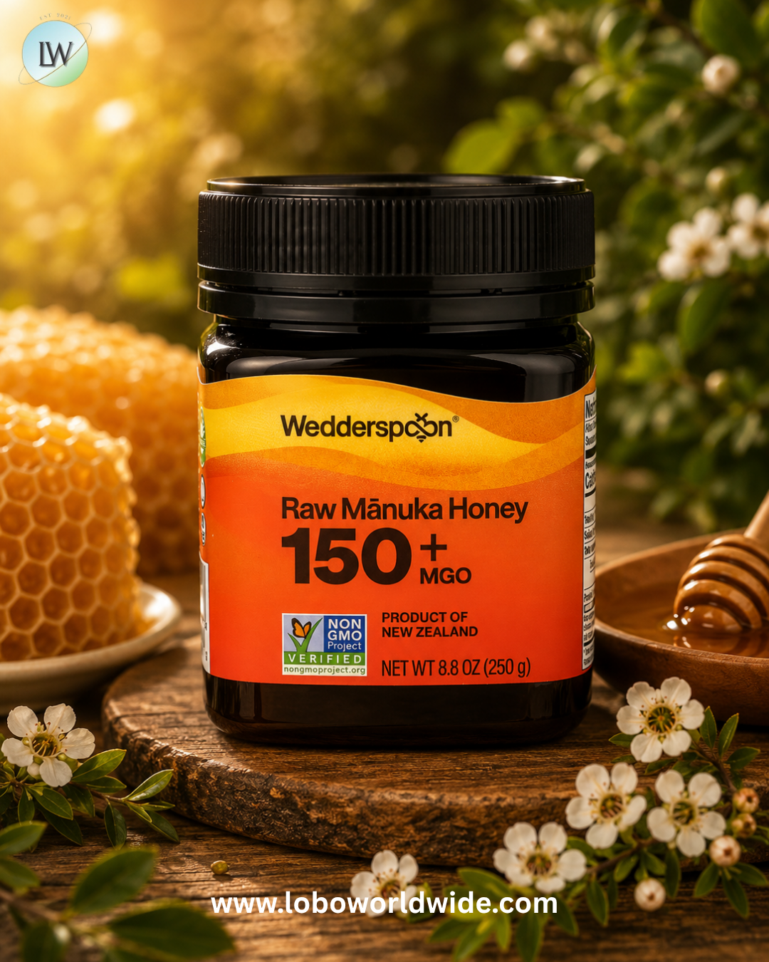 Wedderspoon, Raw Manuka Honey, 150+ MGO, 8.8 oz (250 g)