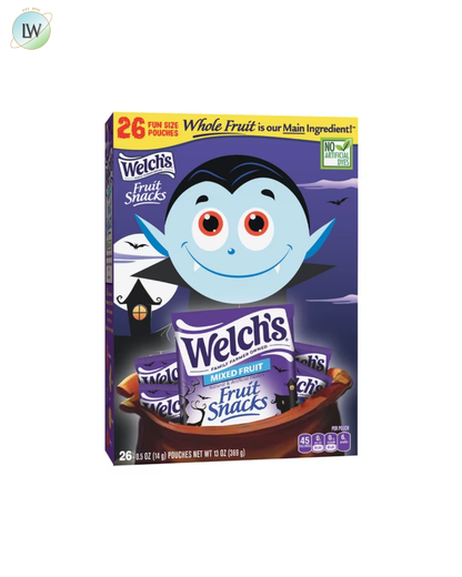 Welch's Fruit Snacks, Mixed Fruit, 0.5 oz, 26 ct.