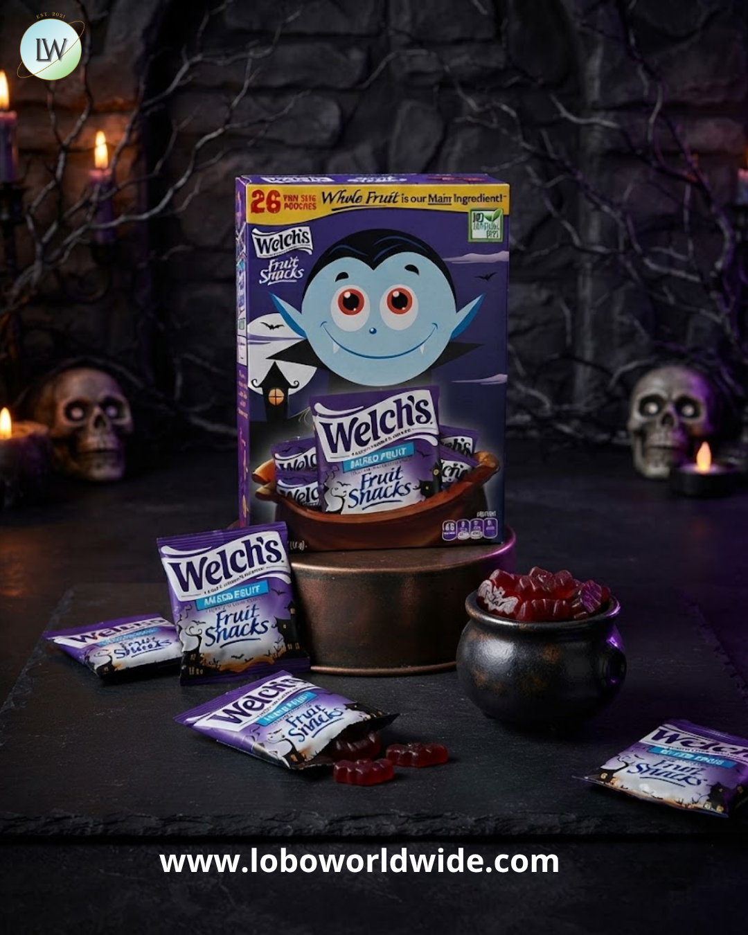 Welch's Fruit Snacks, Mixed Fruit, 0.5 oz, 26 ct.