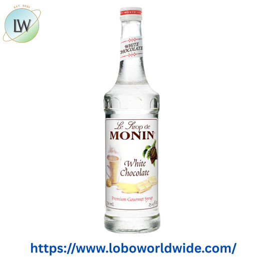 Monin Sugar Free White Chocolate Flavoring Syrup 750 mL(various cases)