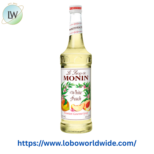 Monin Premium White Peach Flavoring / Fruit Syrup 750 mL