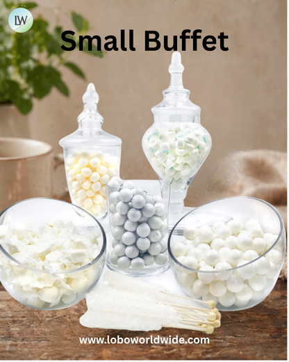 White Wedding Candy Buffet Small Buffet