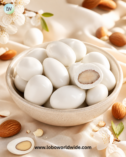 White Yogurt Almonds - 10lb Bulk