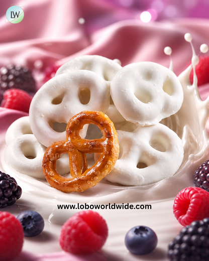 White Yogurt Mini Twist Pretzels - 15lb