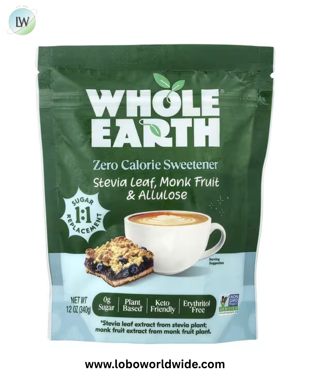 Whole Earth, Stevia Leaf, Monk Fruit & Allulose
