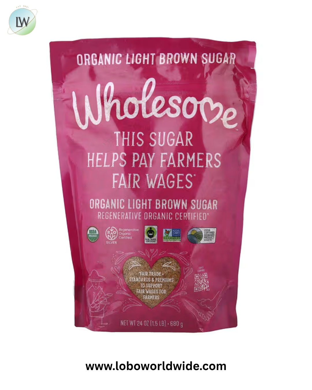 Wholesome Sweeteners, Organic Brown Sugar, 24 oz (680 g)