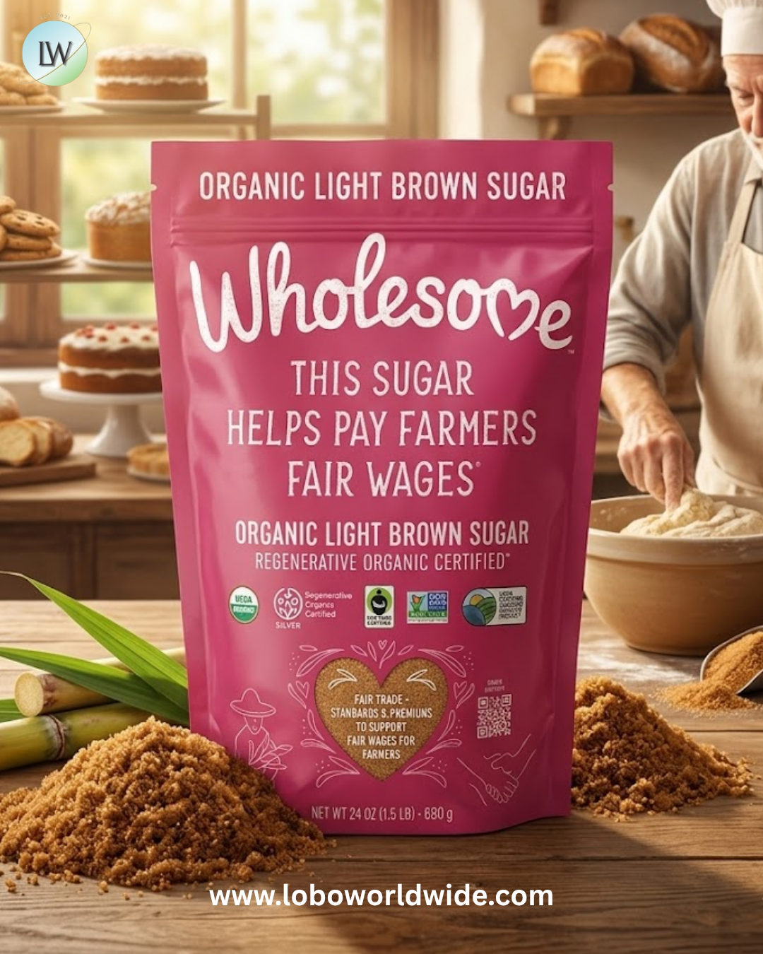 Wholesome Sweeteners, Organic Brown Sugar, 24 oz (680 g)
