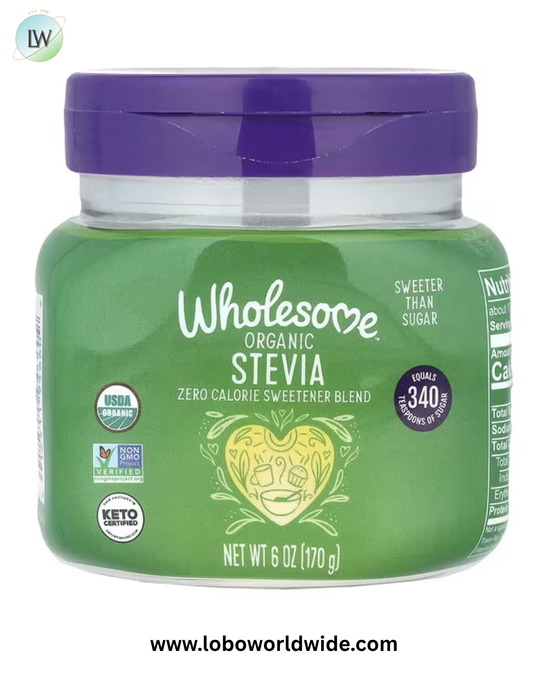 Wholesome Sweeteners, Organic Stevia, 6 oz (170 g)