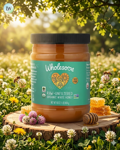 Wholesome Sweeteners, Organic White Honey, Raw + Unfiltered, 16 oz (454 g)