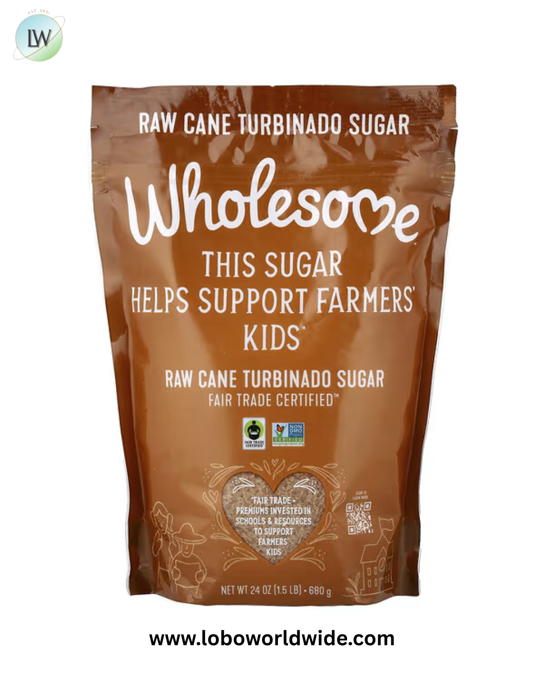 Wholesome Sweeteners, Raw Cane Turbinado Sugar, 24 oz (680 g)