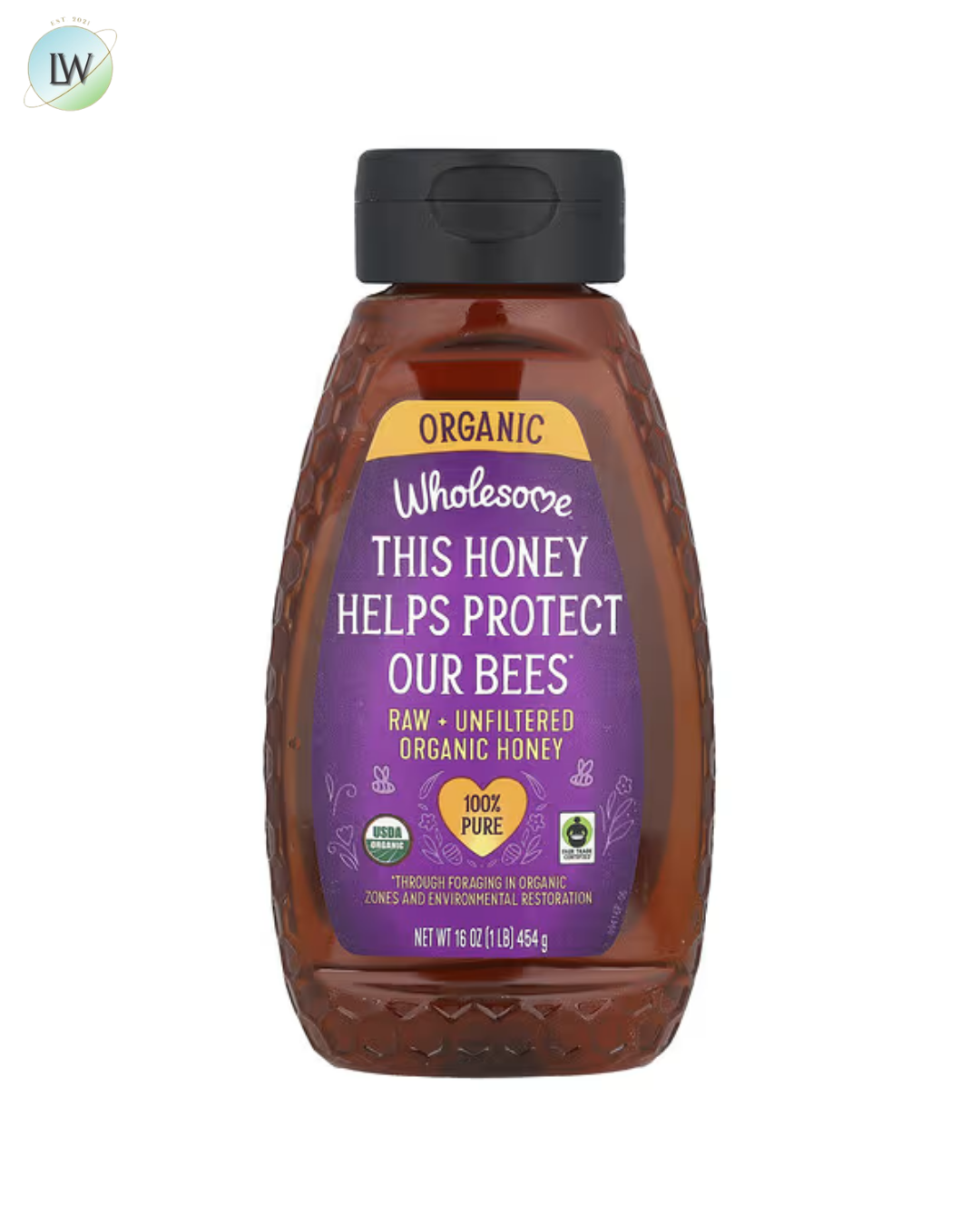 Wholesome Sweeteners, Raw + Unfiltered Organic Honey , 16 oz (454 g)
