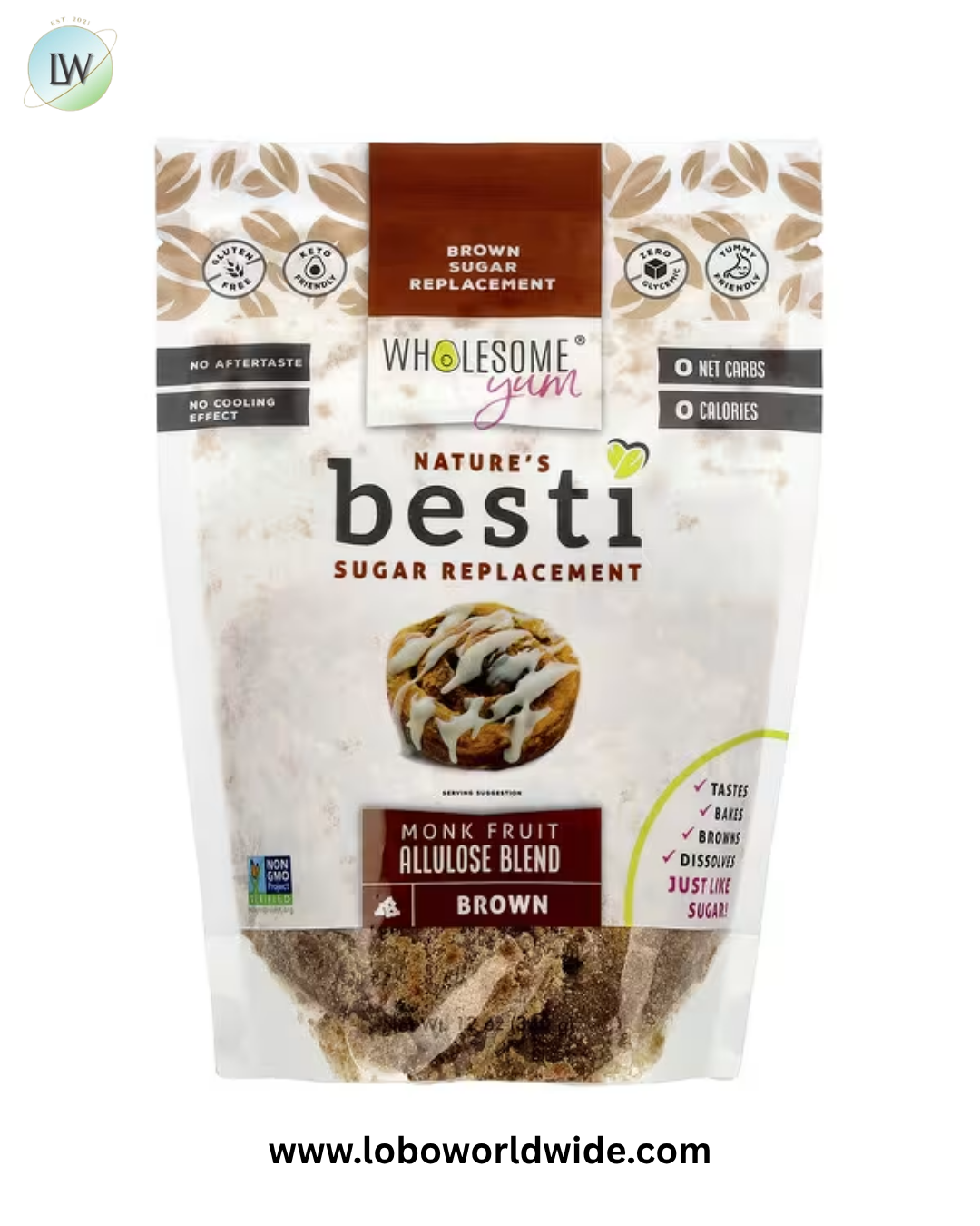 Wholesome Yum, Besti, Sugar Replacement, Monk Fruit Allulose Blend, 12 oz (340 g)