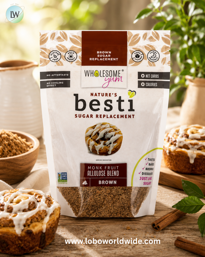 Wholesome Yum, Besti, Sugar Replacement, Monk Fruit Allulose Blend, 12 oz (340 g)