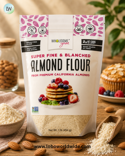 Wholesome Yum, Super Fine & Blanched Almond Flour, 1 lb (454 g)
