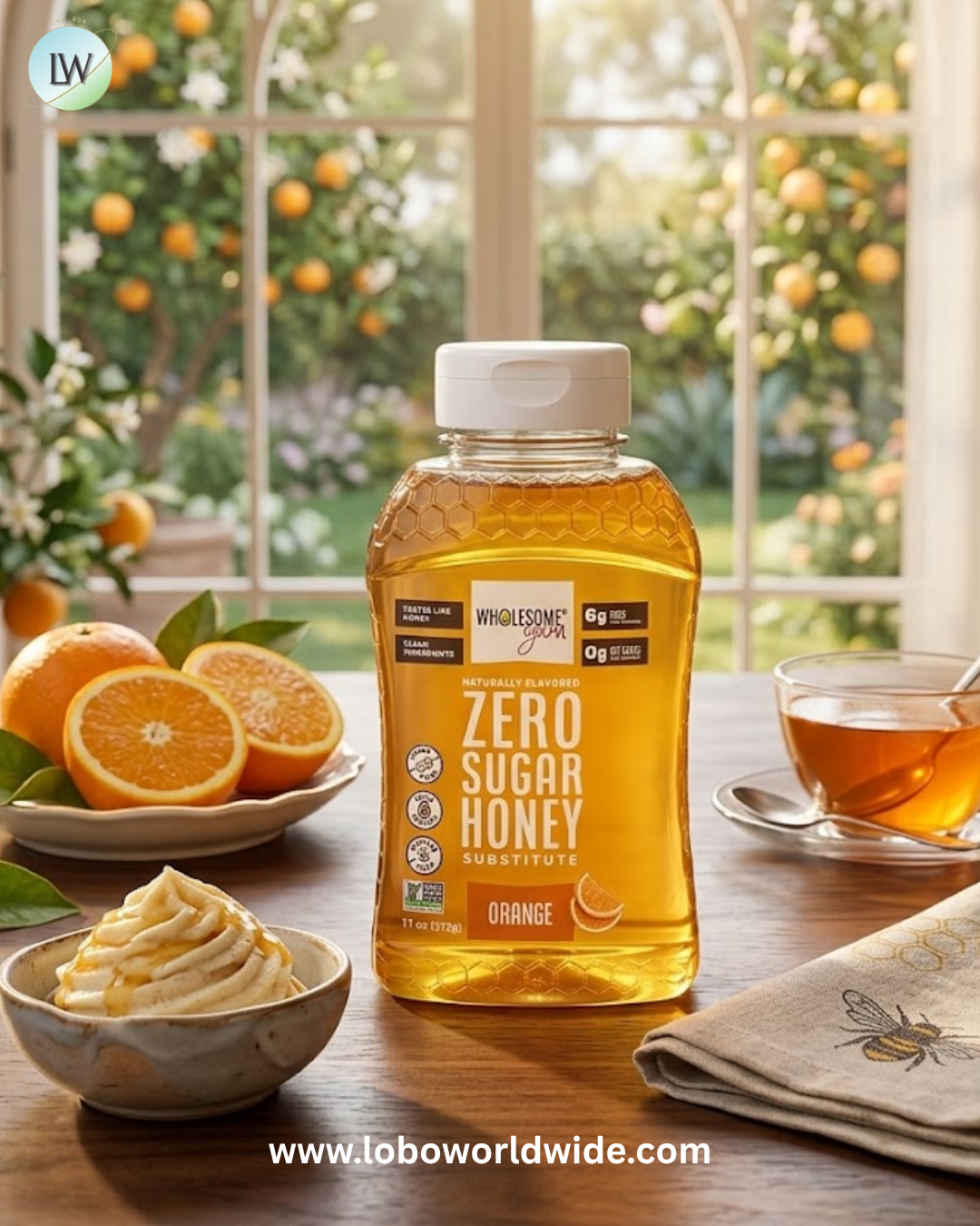 Wholesome Yum, Zero Sugar Honey Substitute, Orange, 11 oz (312 g)
