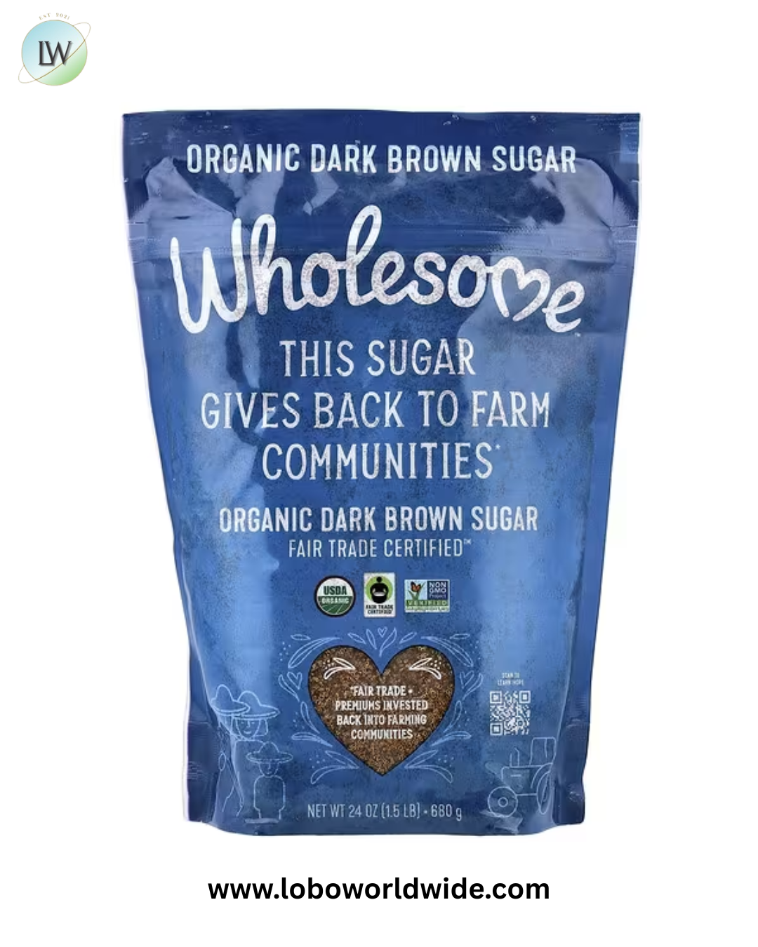 Wholesome Sweeteners, Organic Brown Sugar, 24 oz (680 g)